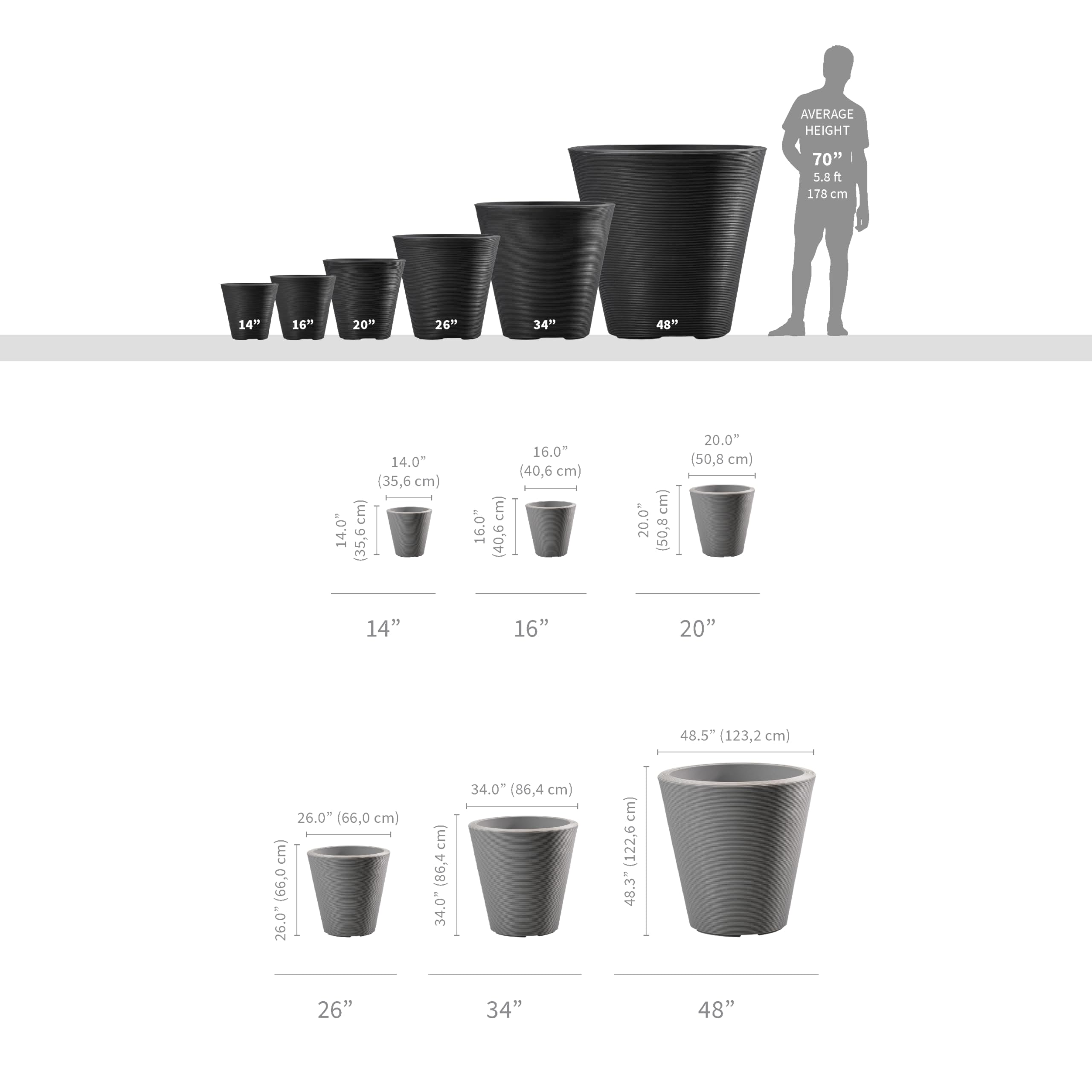 Amazon.com: Crescent Garden Madison Planter– Weather-Resistant